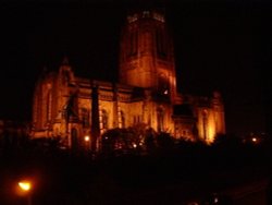 Liverpool Cathedral at night Wallpaper