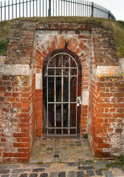 A tunnel entrance at Southsea Castle.  Taken 16th March 2006.