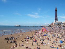 Blackpool Beach on 10 July 2005