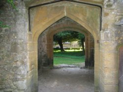 The gateway-abbot's porch. Cerne Abbas. Dorset. Wallpaper