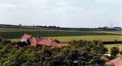 Braithwell Village taken from St James Church Tower Open Day June 11th 1994. Wallpaper