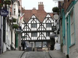 Looking up towards the tourist information centre in Castle Square, Lincoln Wallpaper