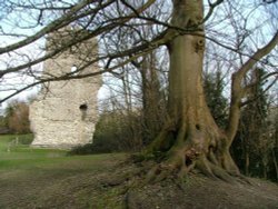 Bramber Castle, West Sussex, January 2006. Wallpaper