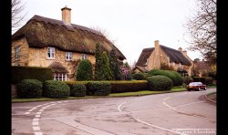 Thatched homes in the village of Chipping Campden, Gloucestershire
