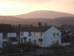 Millom, Cumbria. Millom and Black Combe, evening. Wallpaper