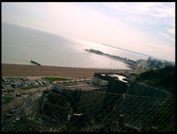 view from Hastings Castle, Hastings, East Sussex
