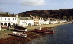 Shore Street, Ullapool from the pier Wallpaper