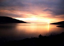Lochbroom sunset from West Terrace, Ullapool Wallpaper