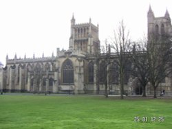 This is a picture of Bristol Cathedral. This picture was taken in year 2004.