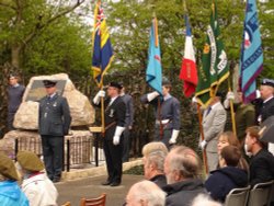 The unveiling of the Helper Memorial Day at Eden Camp, Malton, North Yorkshire.