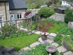 Garden in Eastcombe, Gloucestershire, Cotswolds.