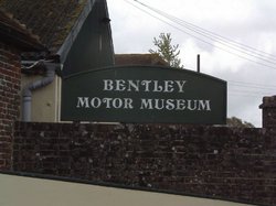 Sign for the Bentley Motor Museum. Wallpaper