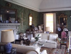 A room in the Bentley Manor House. Wallpaper