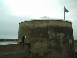 The Martello Tower at Seaford, East Sussex. Now a very interesting museum. Wallpaper