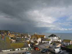 Stormy weather. Lyme Regis, Dorset