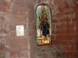 A Stained Glass window in Norton Priory