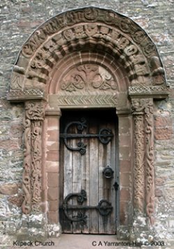 Main Door of St Mary and St David Church in Kilpeck, Herefordshire