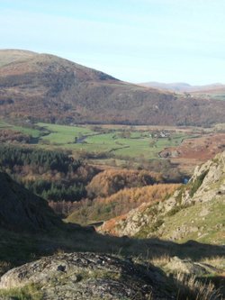 Looking up the Duddon Valley towards Ulpha, Cumbria