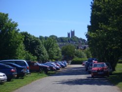Lincoln Cathedral from the Carholm Golf Course.