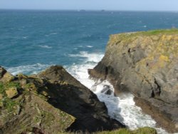 Coastline between Porthcothan and Constantine Bay, Cornwall. Wallpaper