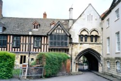 St Mary Gate, by Gloucester Cathedral Wallpaper