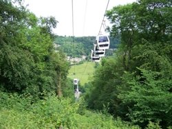 Heights of Abraham, Matlock Bath, looking down on the cable car. Wallpaper