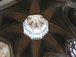 The amazing lantern inside the Octagon of Ely Cathedral