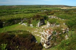 Chysauster neolithic village in Cornwall