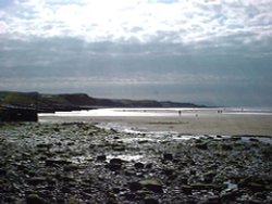 the beach at St Bees, Cumbria. Wallpaper