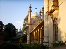Brighton, The Royal Pavilion on a summers afternoon. Wallpaper