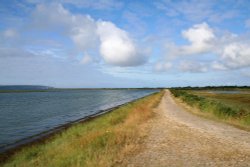 Sea Wall heading towards Keyhaven, Lymington,
Hampshire Wallpaper