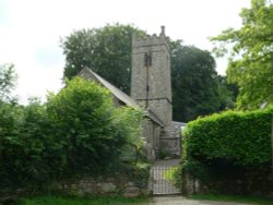 Gidleigh Church, on the edge of Dartmoor Wallpaper
