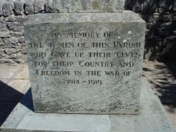 The Inscription on the WW1 Memorial at Ingleton Village, North Yorkshire.