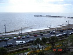 Felixstowe, Suffolk. Beach view from height Wallpaper