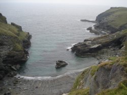 The Beach, Tintagel, Cornwall. Wallpaper