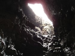 Inside Merlin's Cave, (A very spiritual place), Tintagel, Cornwall. Wallpaper