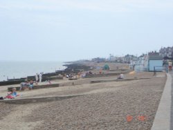 Summer days at beach, in Felixstowe, Suffolk Wallpaper