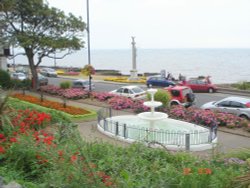 Felixstowe, Suffolk. Beautiful Fountain at beach.. Wallpaper