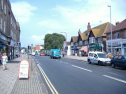 Broadwater Road in Broadwater not far from the green & Cricketers Parade. West Sussex