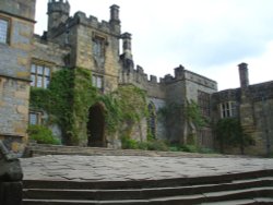 The central courtyard, Haddon Hall, Derbyshire Wallpaper