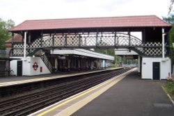 Ruislip Station, West Bound Platform looking over to Eastbound Platform Wallpaper