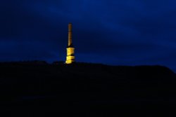 Candlestick at night. Whitehaven harbour, Cumbria Wallpaper