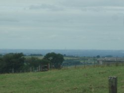 Look closely to see Blackpool Tower,(over thirty miles away),from, Tockholes, Lancashire. Wallpaper