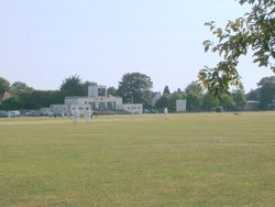 The Manor sports field in Broadwater, West Sussex. Where cricket & hockey is played Wallpaper
