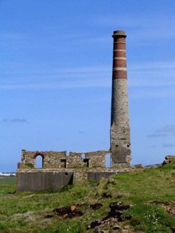 Levant Mine Compressor House. - A National Trust property near St. Just, Cornwall.