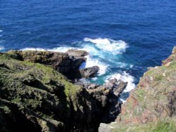 Levant Mine - Zawn and Main Adit. - a National Trust property near St. Just, Cornwall.