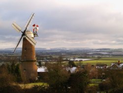 Quainton windmill, Buckinghamshire. New Year 2006. Wallpaper
