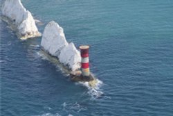 Aerial Photograph of the Needles, Isle of Wight Wallpaper