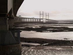 The new Severn Bridge carrying the M4 near Bristol. Wallpaper