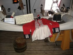 A marines living quarters on the gun deck of HMS Victory, Portsmouth